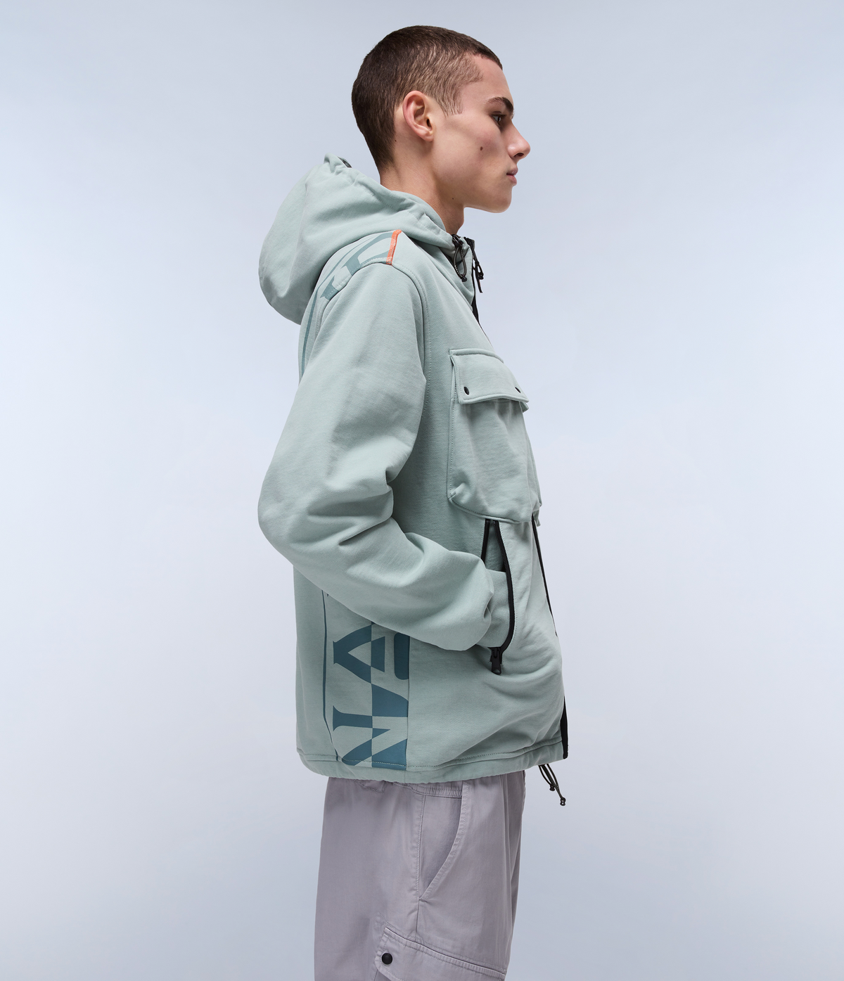 Sudadera con Capucha Rivalto French Terry Verde Mil - 5