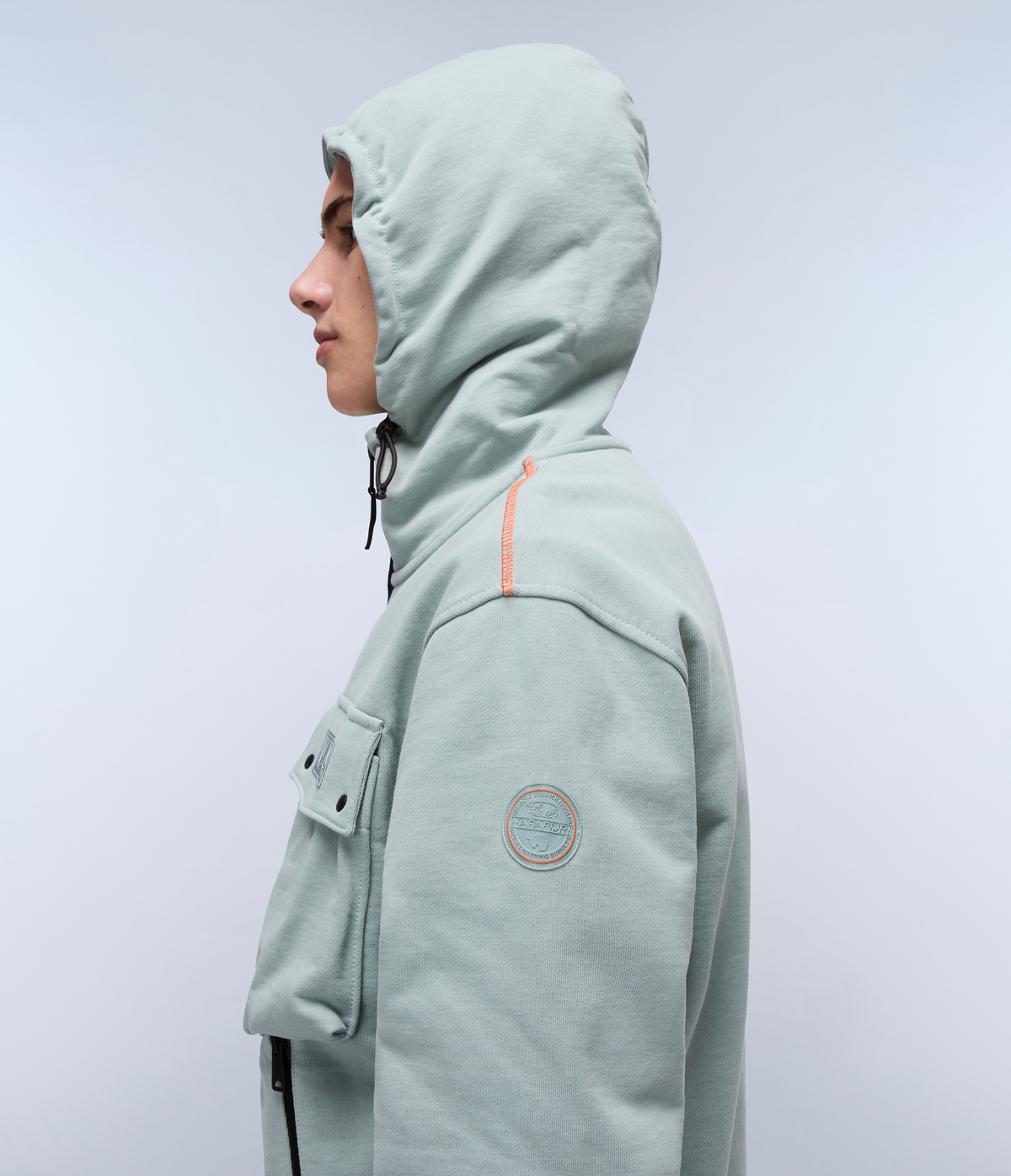 Sudadera con Capucha Rivalto French Terry Verde Mil - 8