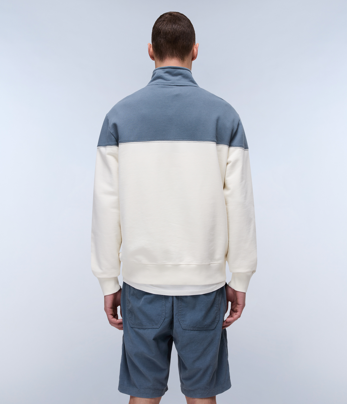 Felpa con Mezza Zip Saturnia French Terry  - 4