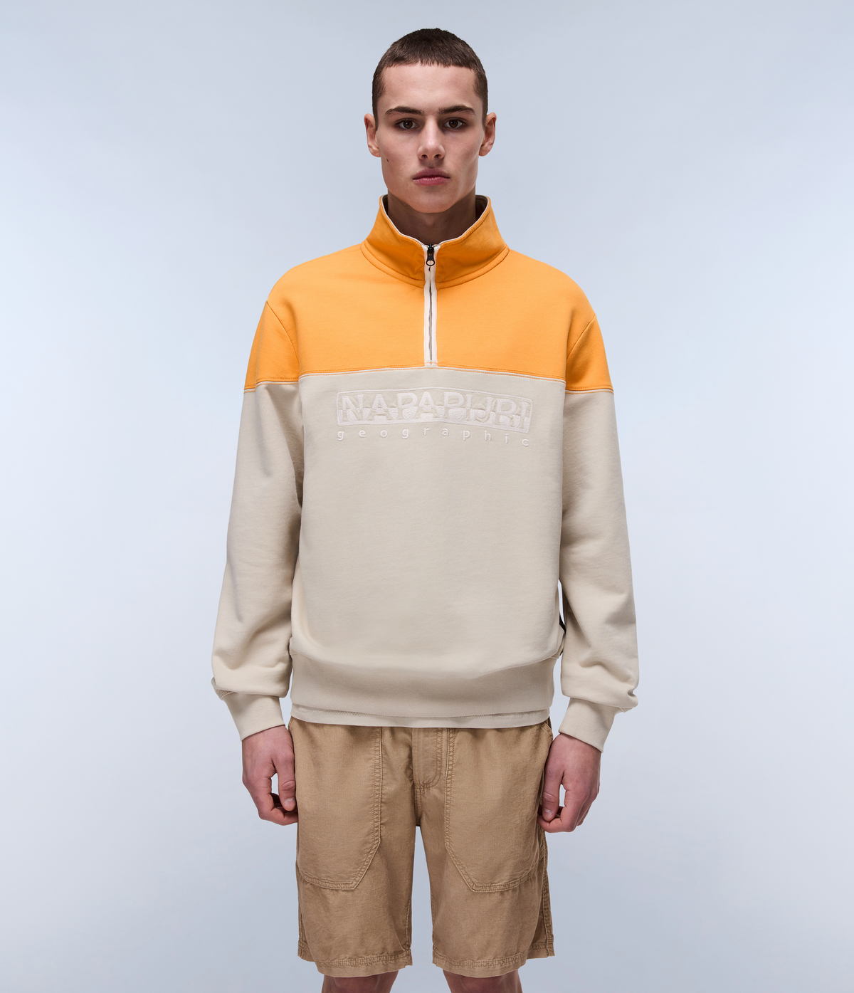 Felpa con Mezza Zip Saturnia French Terry  - 3