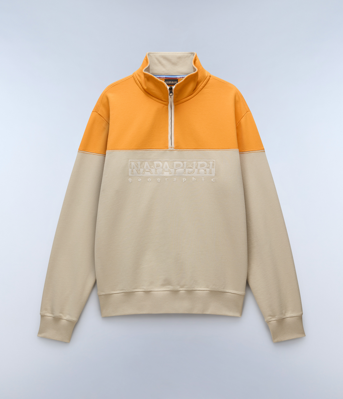 Felpa con Mezza Zip Saturnia French Terry  - 1