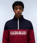 Saturnia French Terry 1/2 Zip Sweatshirt Bordeaux - 2