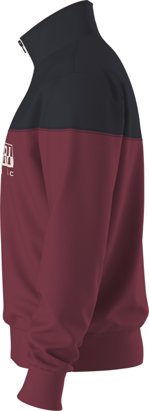 Saturnia French Terry 1/2 Zip Sweatshirt Bordeaux - 3