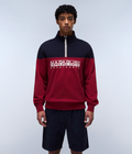 Saturnia French Terry 1/2 Zip Sweatshirt Bordeaux - 4