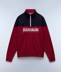 Saturnia French Terry 1/2 Zip Sweatshirt Bordeaux - 1