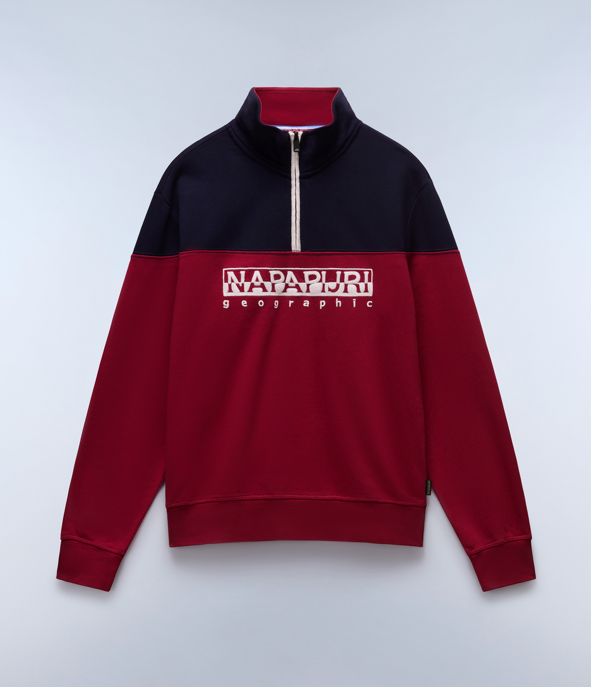 Saturnia French Terry 1/2 Zip Sweatshirt Bordeaux - 1