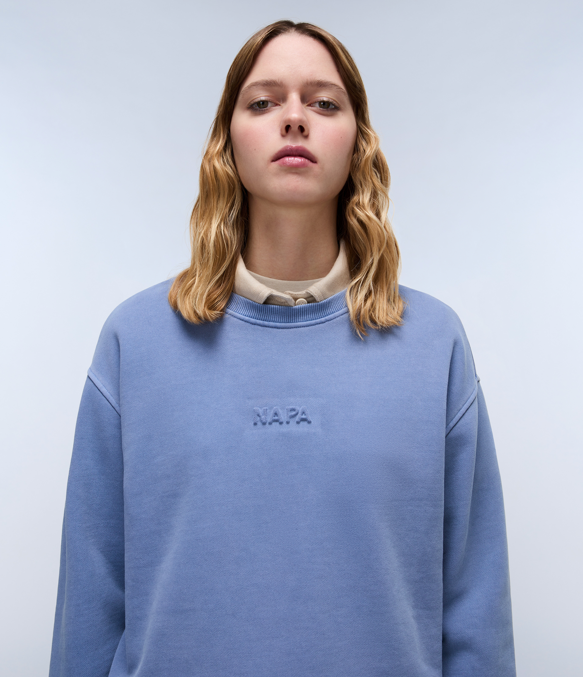 Azure French Terry Sweatshirt Light Blue - 2