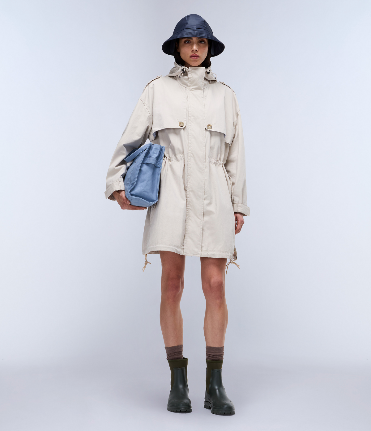 Menton Long Jacket Beige Silver - 3