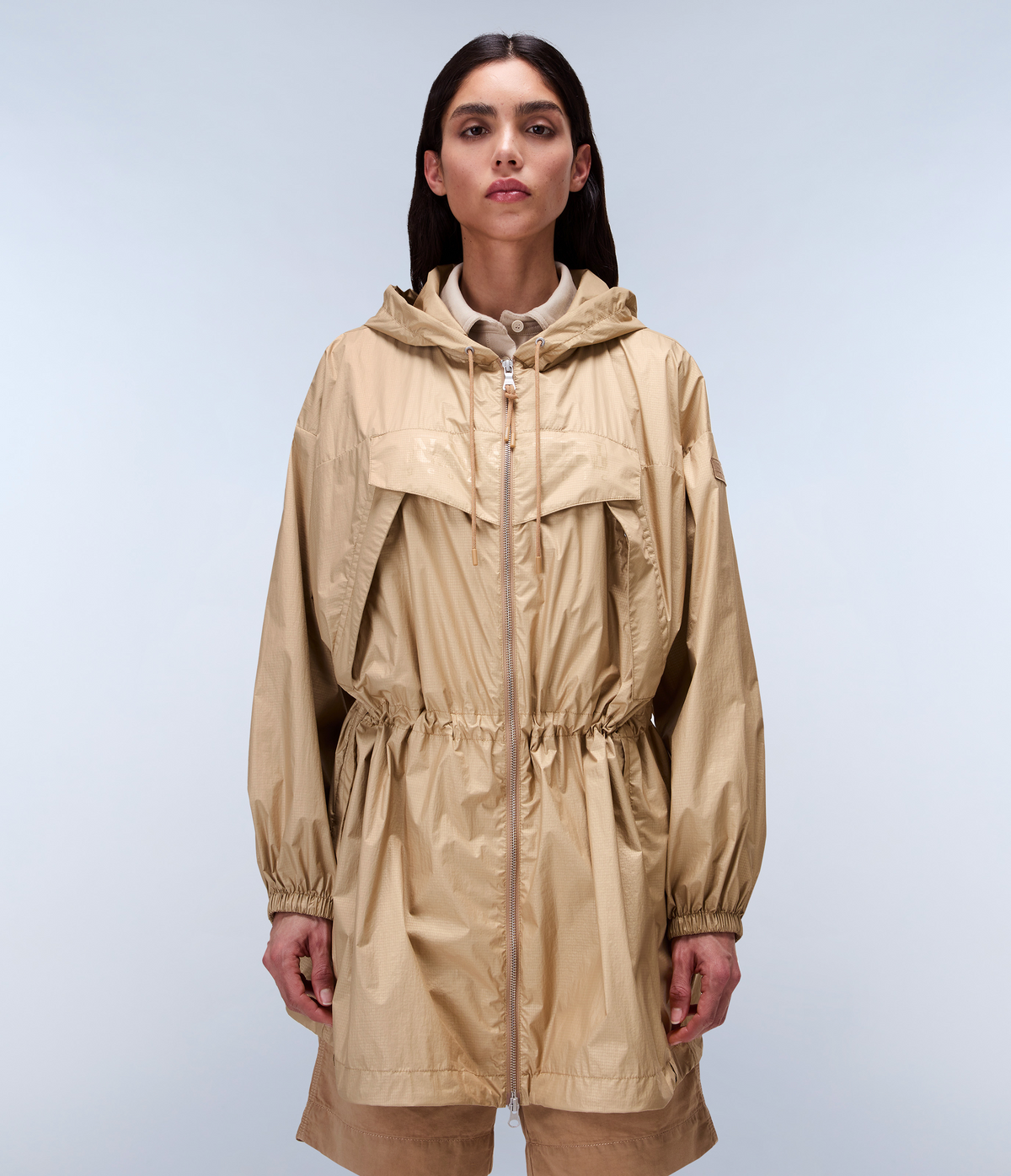 Skidoo Open Reflet Long Jacket Beige - 4