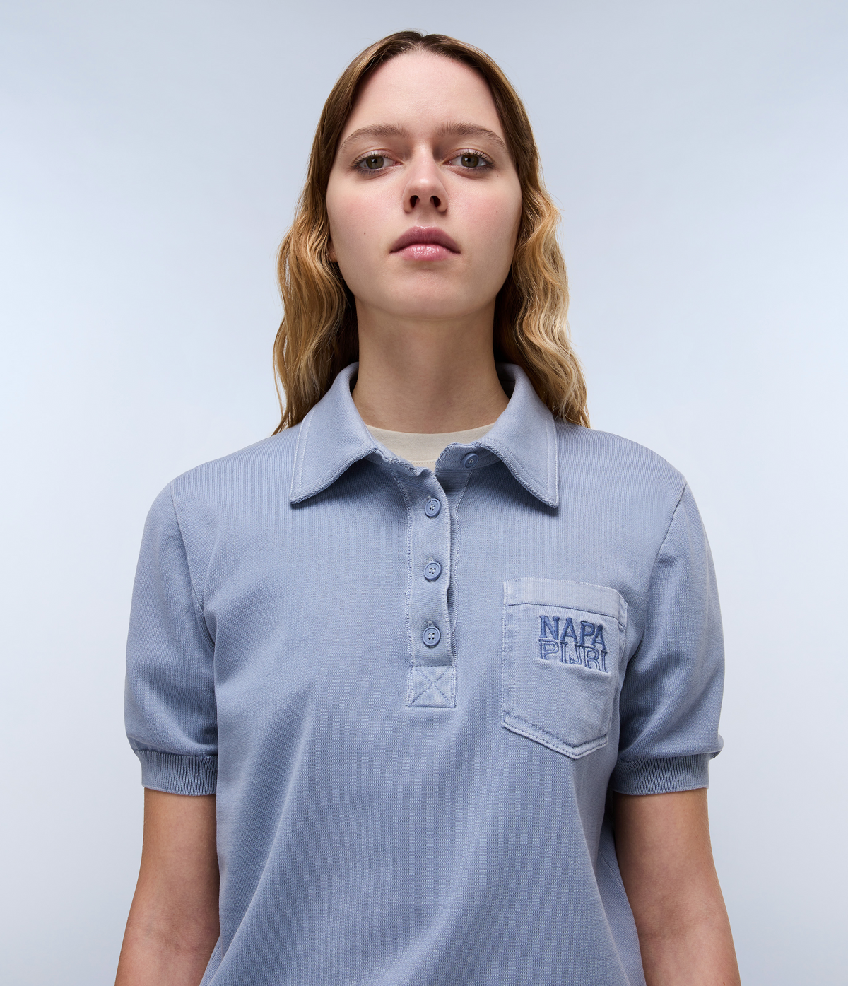 Cassis Polo Jumper Light Blue - 2