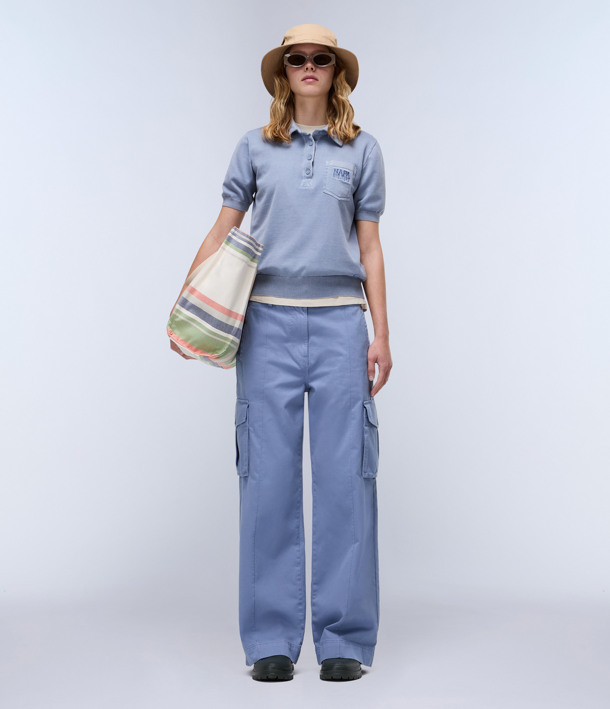 Cassis Polo Jumper Light Blue - 3