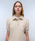 Cassis Polo Jumper Beige Silver - 2