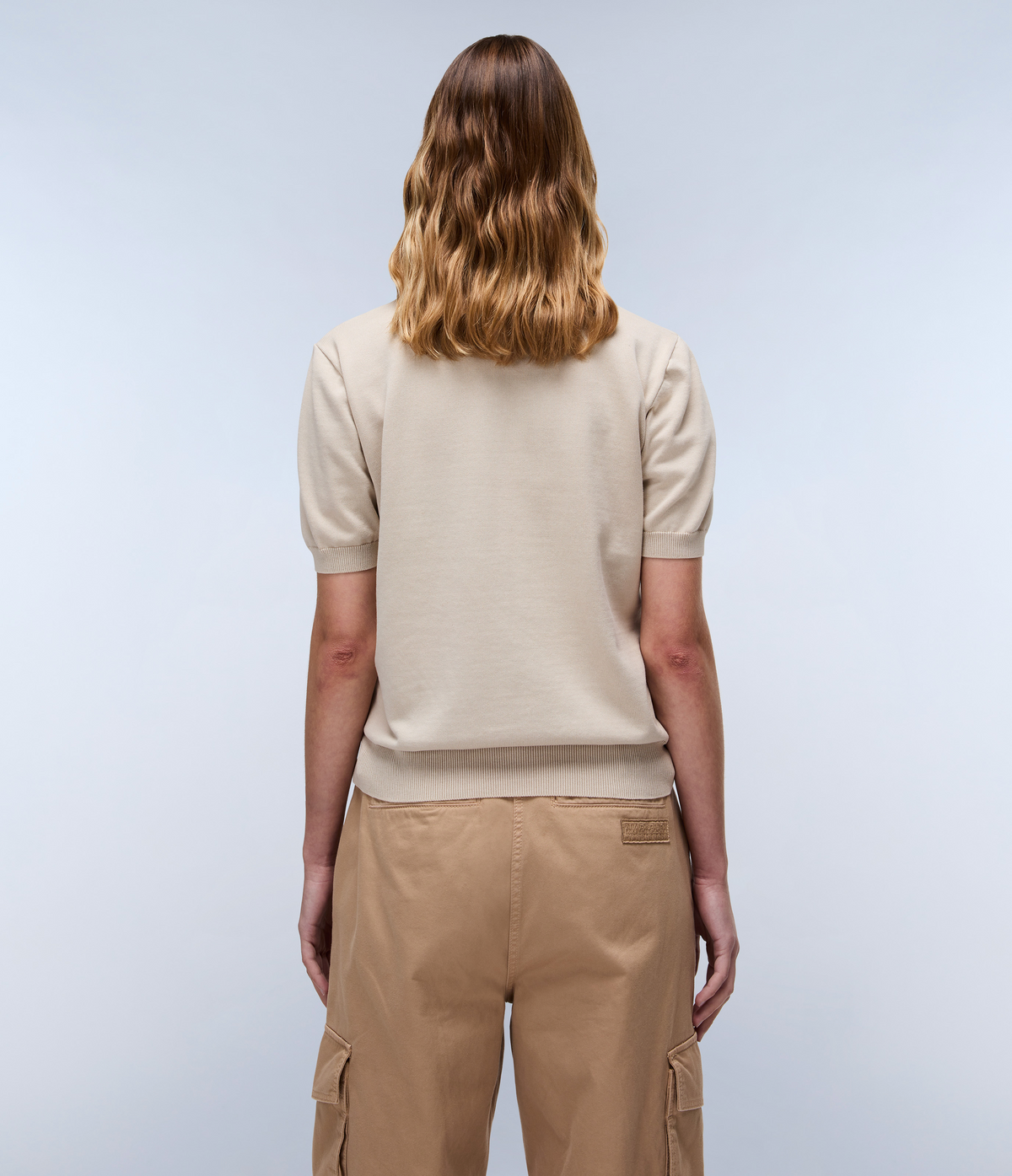 Cassis Polo Jumper Beige Silver - 5