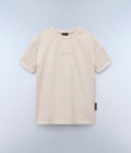 Azure Short Sleeve T-Shirt Beige Silver - 1