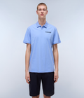 Egeas Jersey Short Sleeve Polo Shirt Blue Flower - 2
