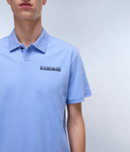 Egeas Jersey Short Sleeve Polo Shirt Blue Flower - 5