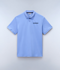 Egeas Jersey Short Sleeve Polo Shirt Blue Flower - 1